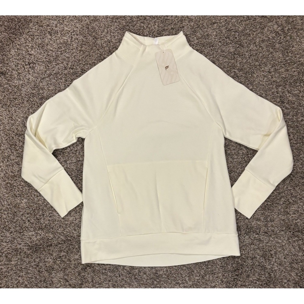 NWT Fabletics Zaylee Funnel Neck Tunic Off White Pullover Sweatshirt Women’s M